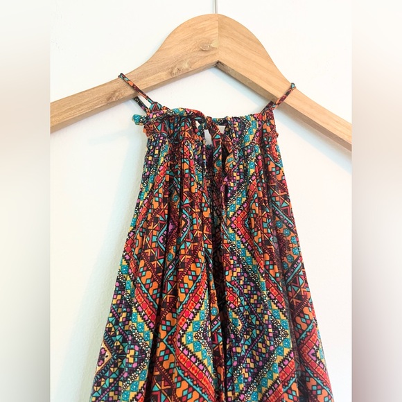 Vibrant sleeveless boho long dress - Picture 2 of 6